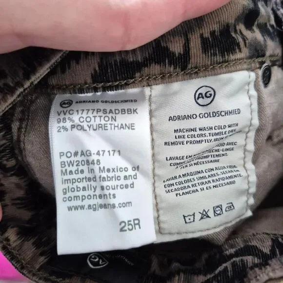 AG Adriano Goldshmied The Farrah High Rise Ankle Skinny Jeans Velvet Size 25 - Picture 5 of 5